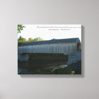 Pont couvert sur toile