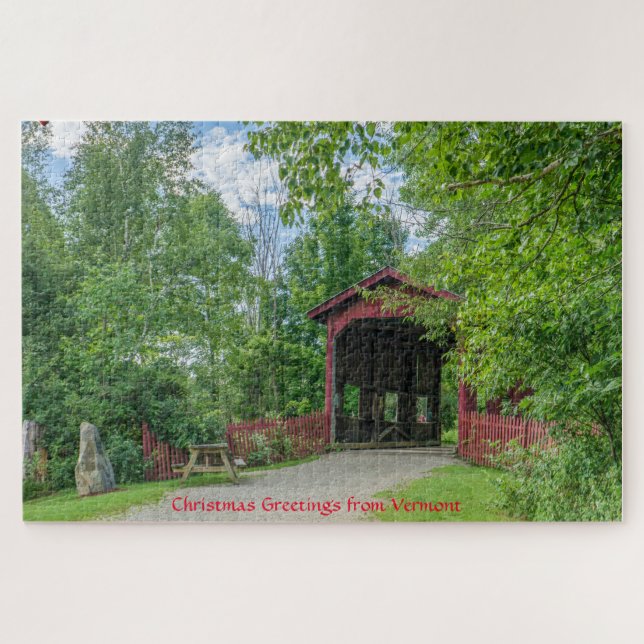 Pont couvert Vermont Jigsaw Puzzle (Horizontal)