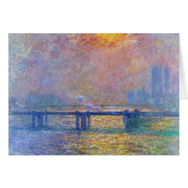 Pont croisé de Charing, la Tamise, Claude Monet (Devant Horizontal)