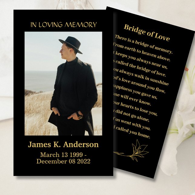 Pont d'amour Carte photo de prière Black Memorial (Créateur téléchargé)