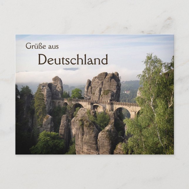 Pont de Bastei en Allemagne texte carte postale (Devant)