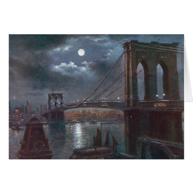 Pont de Brooklyn par clair de lune (Devant horizontal)