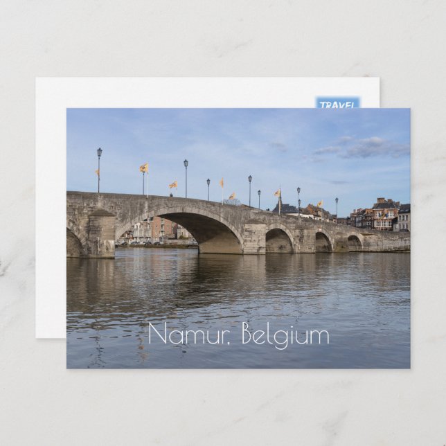 Pont de Jambes, Namur, Belgien Postkarte (Vorne/Hinten)