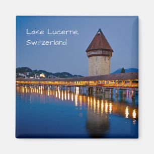 Pont de la Chapelle, Lac Lucerne, Suisse Magnet