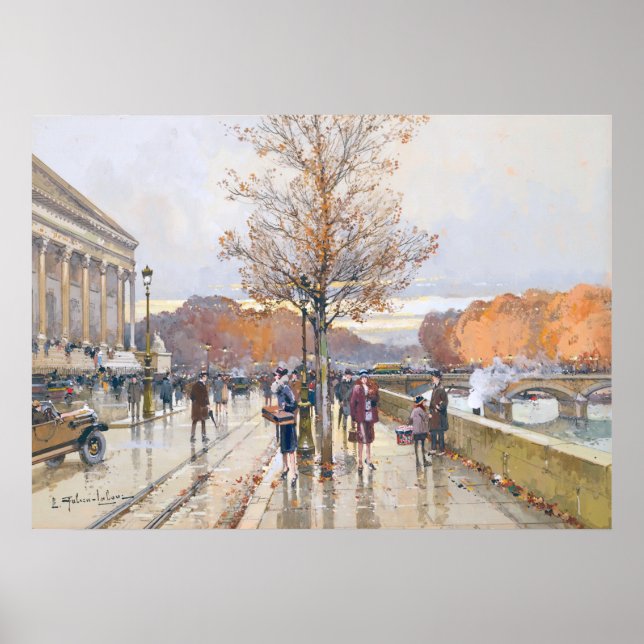 Pont De La Concorde - Eugène Galien-Laloue Poster (Vorne)