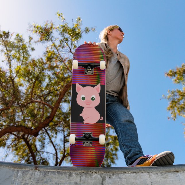 PONT DE SKATEBOARD PINK CUTE (Extérieur 1)