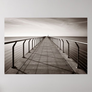 Pont Del Petroli bei Sonnenaufgang in Barcelona in Poster