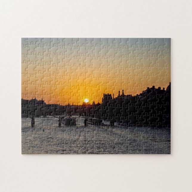 Pont des Arts bei Sonnenuntergang - Paris, Frankre (Horizontal)
