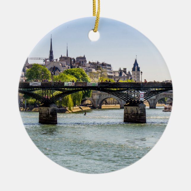 Pont des Arts in Paris, Frankreich Keramikornament (Vorne)