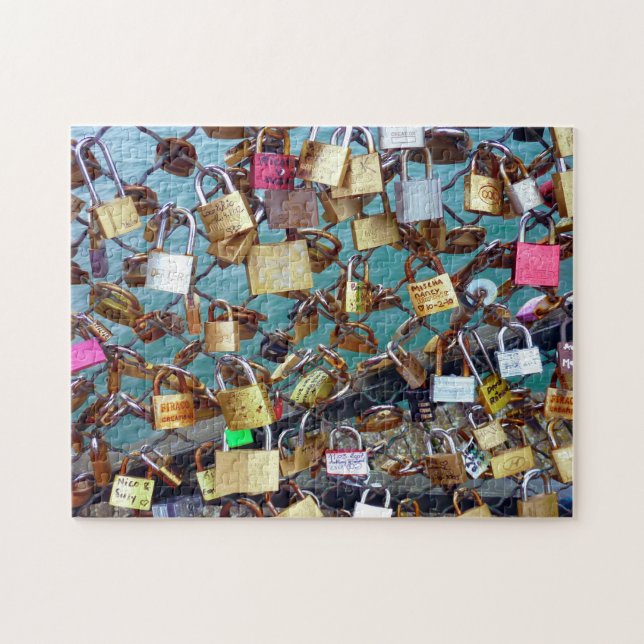 Pont des Arts Liebe Locks Paris. (Horizontal)