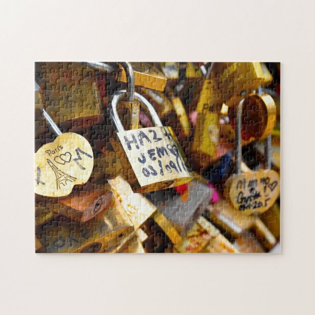 Pont des Arts Liebe Locks Paris. (Horizontal)