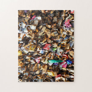 Pont des Arts Liebe Locks Paris. Jigsaw Puzzle