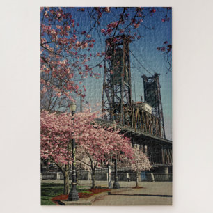 Pont du centre-ville Portland Puzzle Cherry Blos