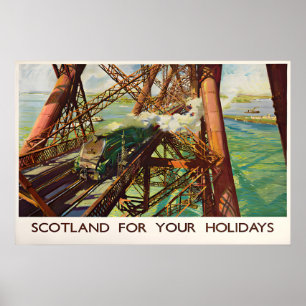 Pont du Forth, Écosse pour les vacances Affiche