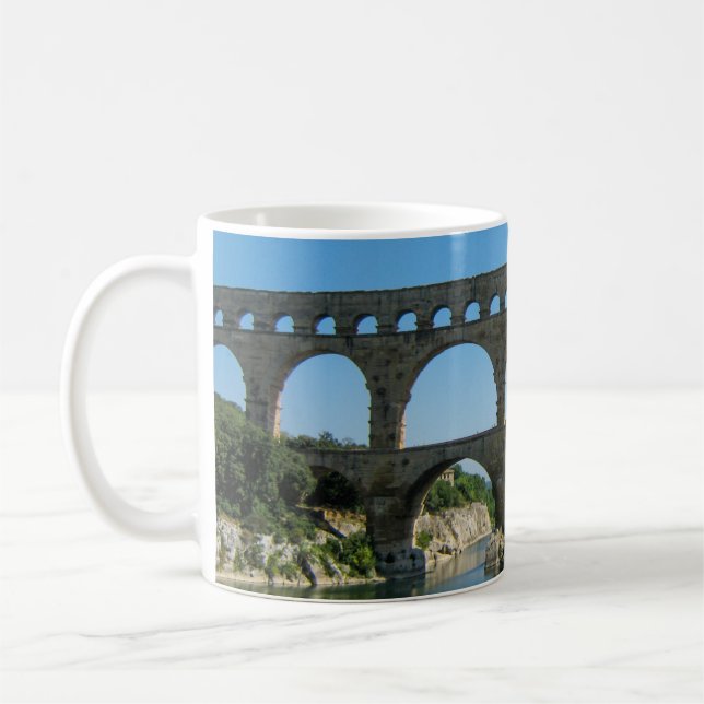 Pont du Gard, Frankreich - Klassische Tasse (Links)