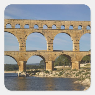 Pont du Gard, Gard, Languedoc Roussillon, Frankrei Quadratischer Aufkleber