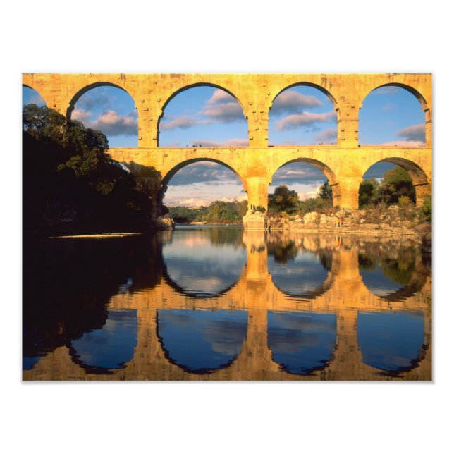 Pont du Gard, Gardon River, Gard, Languedoc Fotodruck (Vorne)