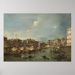 Pont du Rialto, Venise - F Guardi Affiche d'art fi