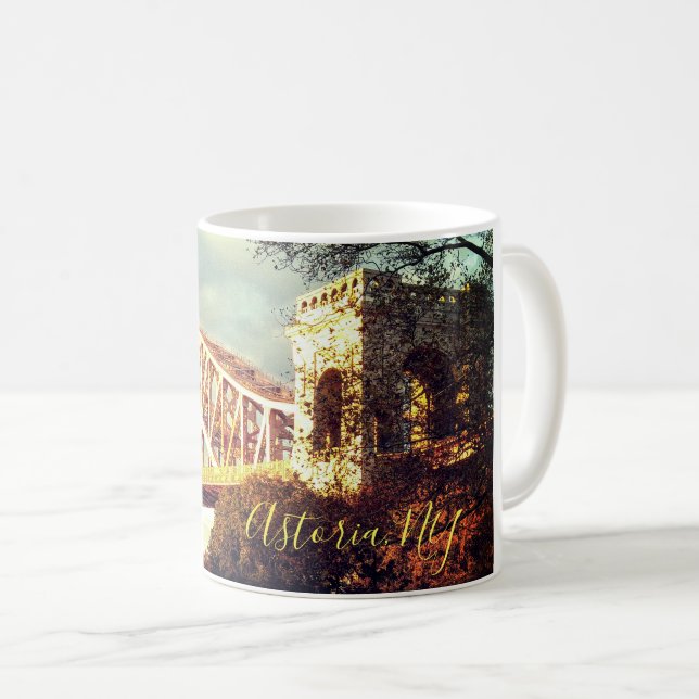 Pont Hell Gate En Automne Classique Mug (Devant droit)