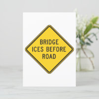 Pont Ices Avant Route Signale Invitation