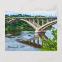 Pont Lake Street, Minneapolis, carte postale MN
