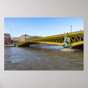 Pont Mirabeau über die Seine - Paris Frankreich. Poster