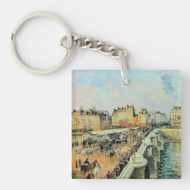 Pont Neuf, Nachmittag, Sonnenlicht Camille Pissarr Schlüsselanhänger (Vorderseite)