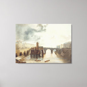 Pont Notre Dame, "von den Ansichten über die Leinwanddruck