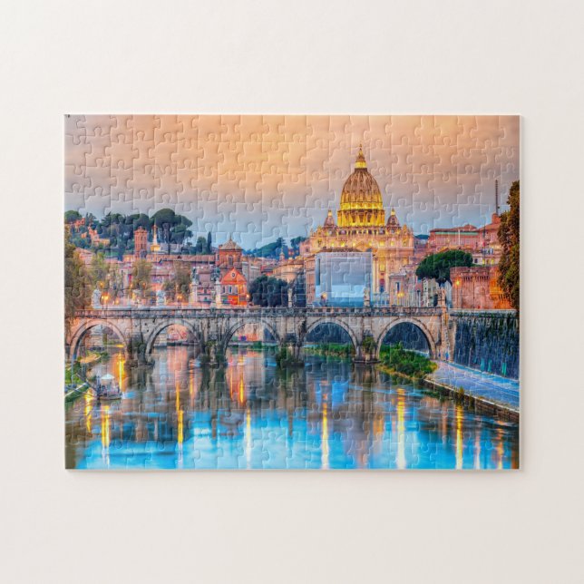 Pont Sant Angelo Rome Italie Jigsaw Puzzle (Horizontal)