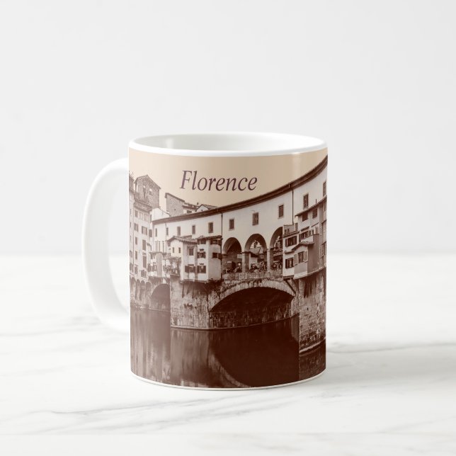 Pont Vecchio Brown Coffee Mug (Devant gauche)