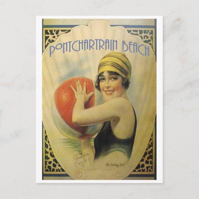 Pontchartrain Beach Poster Card Postkarte (Vorderseite)