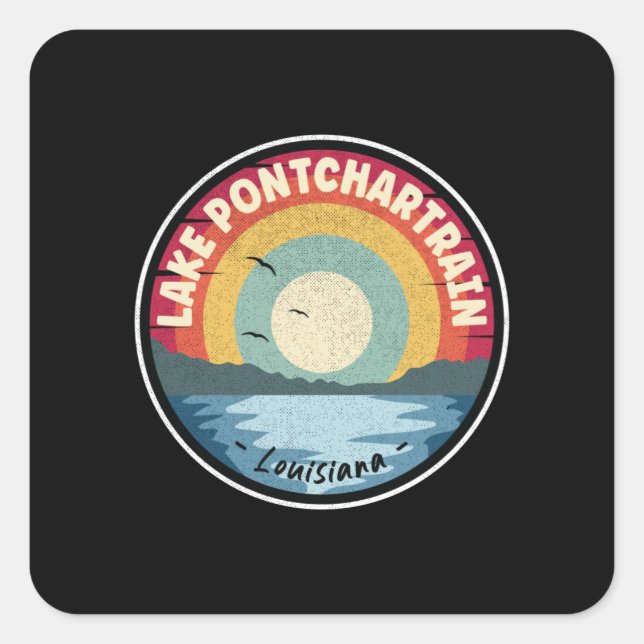 Pontchartrain Louisiana Colorado Quadratischer Aufkleber (Vorderseite)