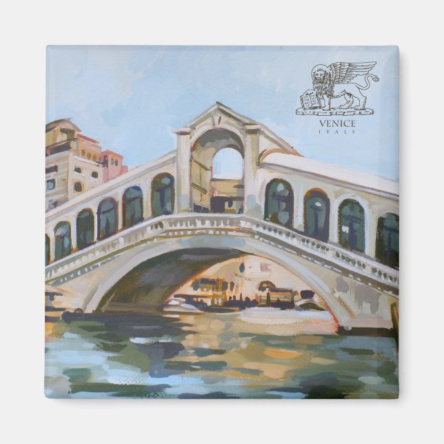 Ponte Rialto - Venedig, Italien Magnet (Vorne)