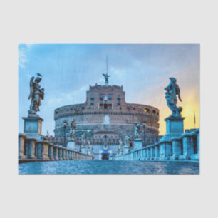 Ponte Sant'Angelo bei Morgendämmerung - Rom Italie Seidenpapier