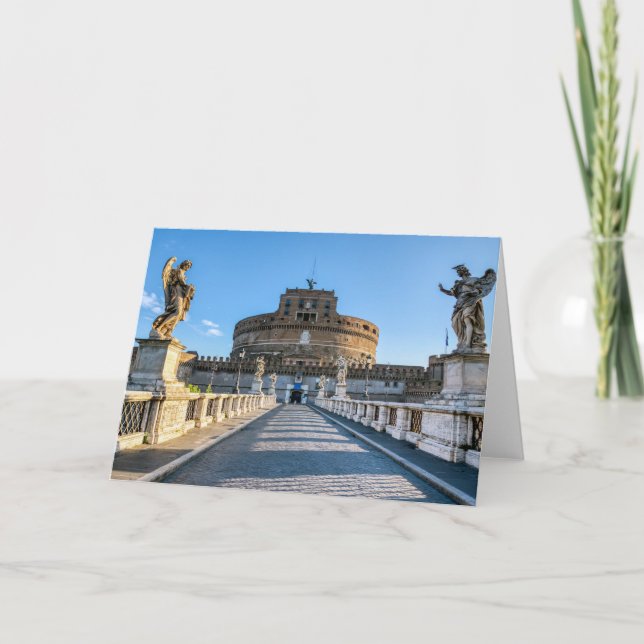 Ponte und Castle Sant'Angelo - Rom, Italien Karte (Vorderseite)