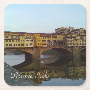 Ponte Vecchio altes Geschenk Brücken-Florenz Rechteckiger Pappuntersetzer