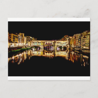 Ponte Vecchio bei Nacht Postkarte