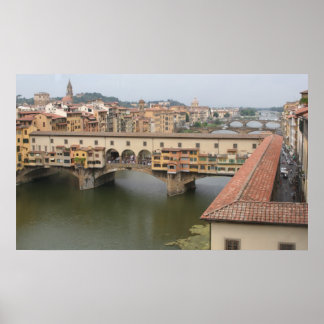 Ponte vecchio, Blumen Poster