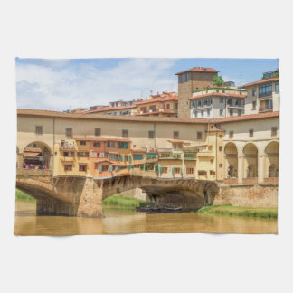 Ponte vecchio by day, Florenz oder Firenze, Italie Geschirrtuch
