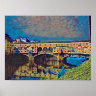 Ponte Vecchio Card Poster