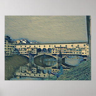 Ponte Vecchio Card Poster
