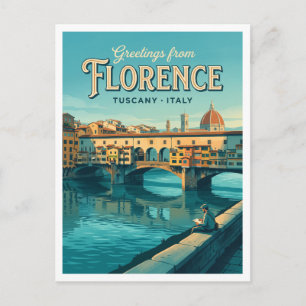 Ponte Vecchio Florenz Italien Reise Souvenir Postkarte