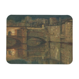 Ponte Vecchio, Florenz (Öl auf Leinwand) Magnet