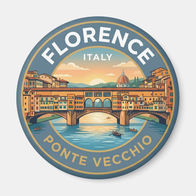 Ponte Vecchio Italien Magnet (Vorne)