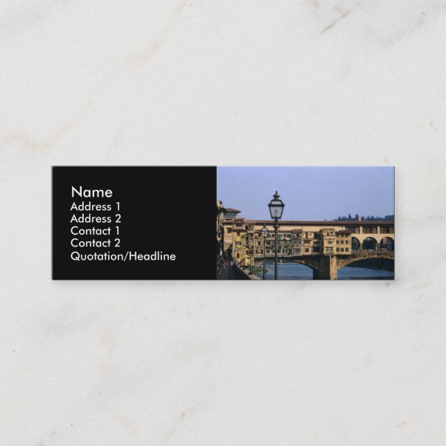 Ponte Vecchio | Mini Visitenkarte (Vorderseite)