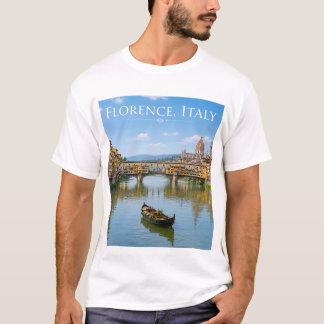 Ponte Vecchio Romantische Stadtansicht Kunstwerk T-Shirt