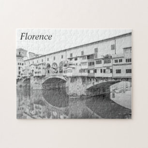Ponte Vecchio Schwarzweiss-Skizze
