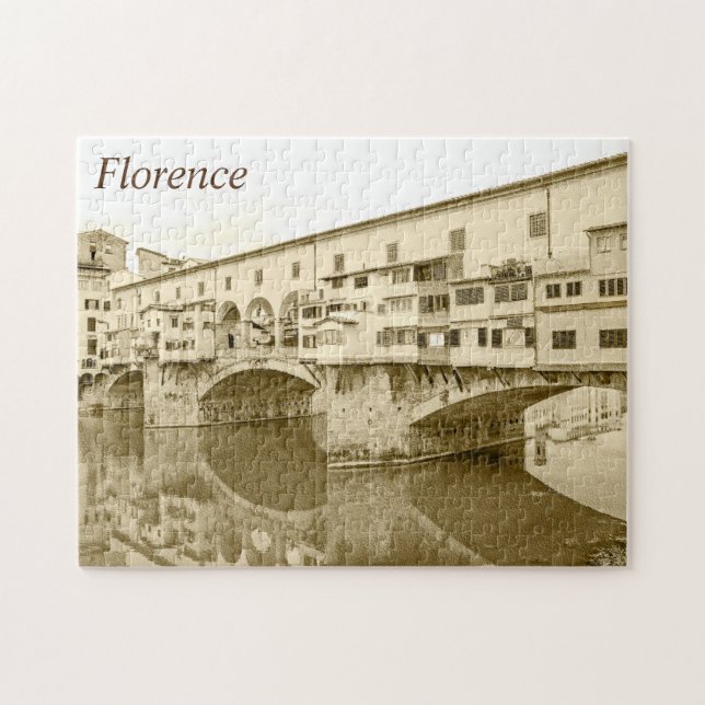 Ponte Vecchio Sepia-Skizze (Horizontal)