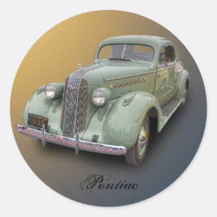 PONTIAC 1935 RUNDER AUFKLEBER