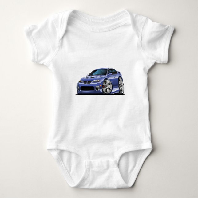 Pontiac 2004-06 GTO blaues/graues Auto Baby Strampler (Vorderseite)